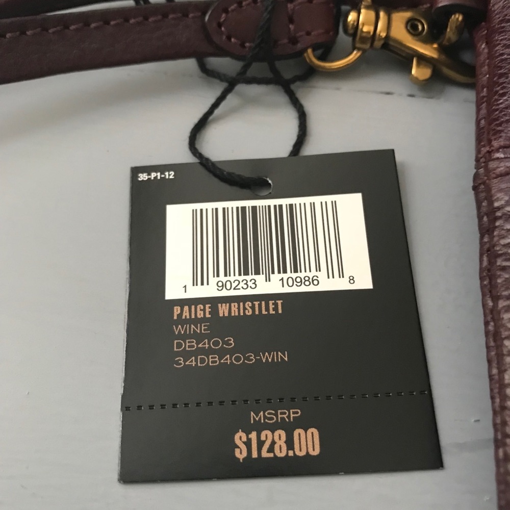NWT Frye Wristlet Leather Wine color - Picture 2 of 11